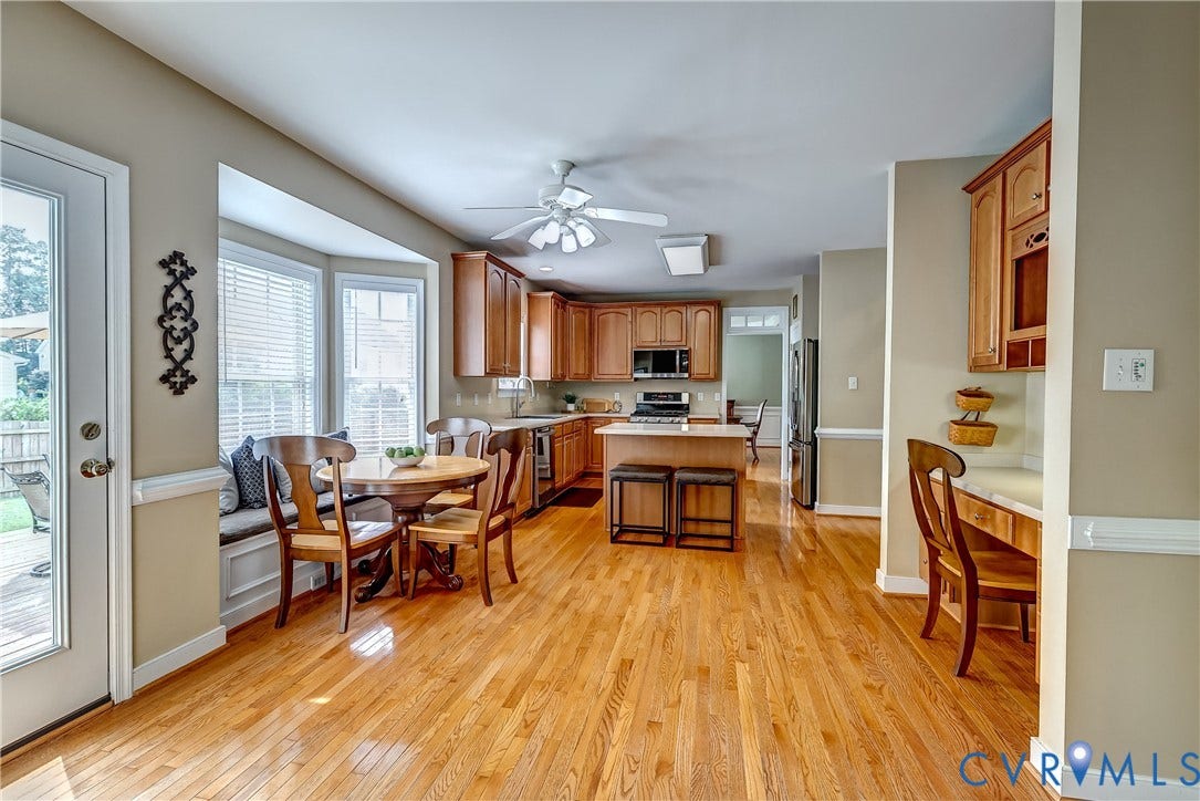 Open concept floor plan means that everybody gets to participate in family activities.