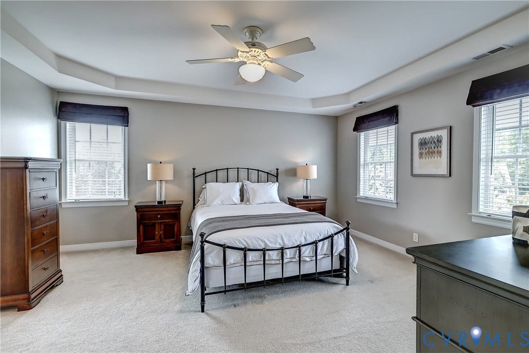 Good view of the primary bedroom.
