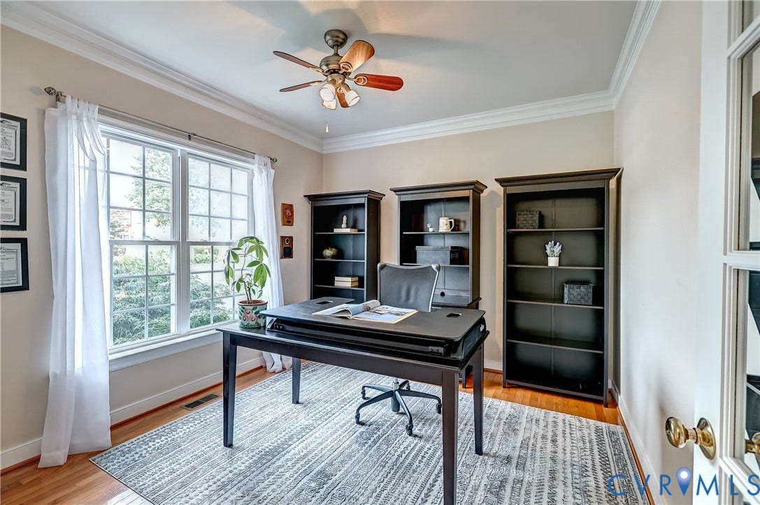 Another view of the first floor office; aka "zoom room."