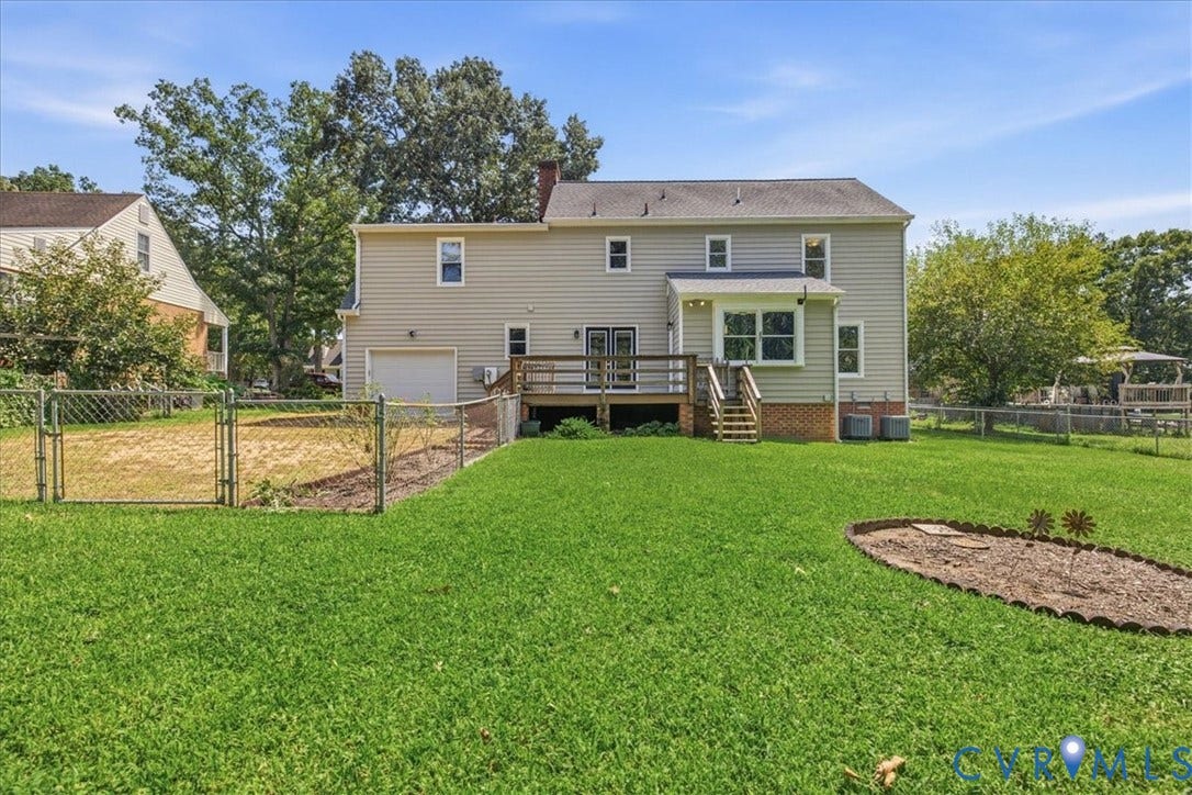 4524 Old Mesa Drive, Lovely!, North Chesterfield, VA 23237 The rear of the home offers a fenced yard.