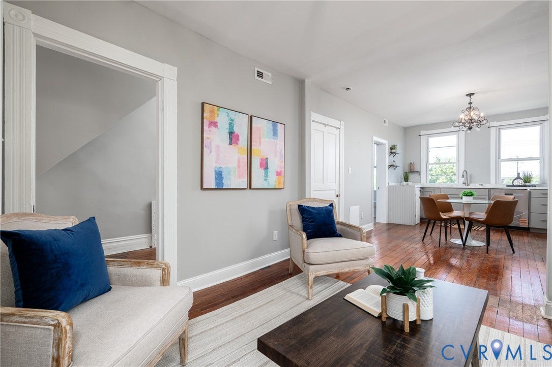 1906 W Main Street, Fan District, Richmond, VA 23220 Originally designed for multi-generational living with privacy across each level.