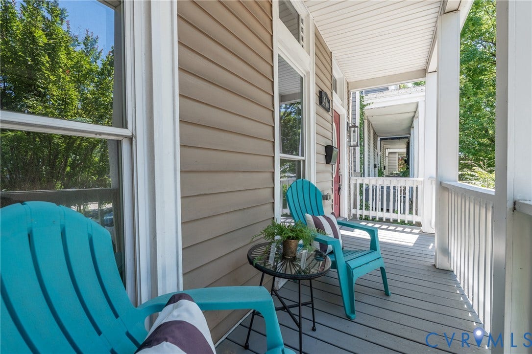 1906 W Main Street, Fan District, Richmond, VA 23220 Covered front porch adds to the homes historic character and curb appeal.