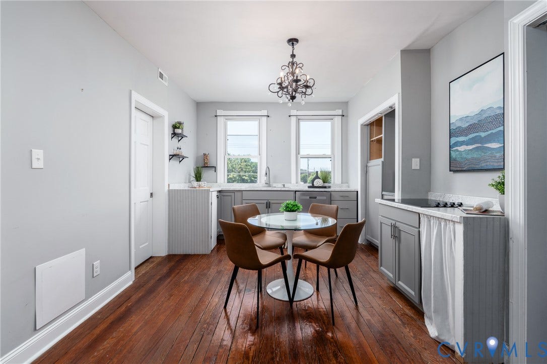1906 W Main Street, Fan District, Richmond, VA 23220 Flexible layout offers potential for a variety of living and rental arrangements.