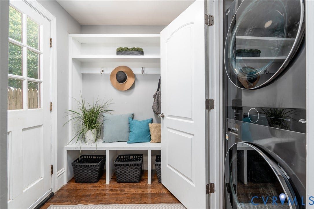1906 W Main Street, Fan District, Richmond, VA 23220 Dedicated first-floor laundry adds everyday convenience.