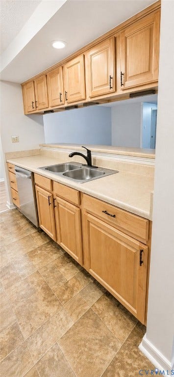 Ample cabinets, high-rise counter accommodates stools, nice size pantry, garbage disposal