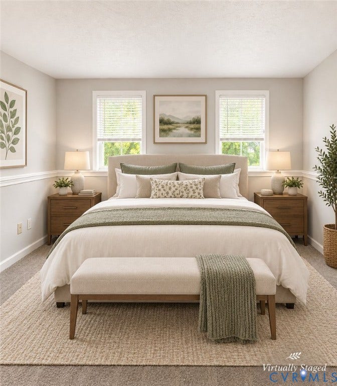 VIRTUALLY STAGED PRIMARY BEDROOM