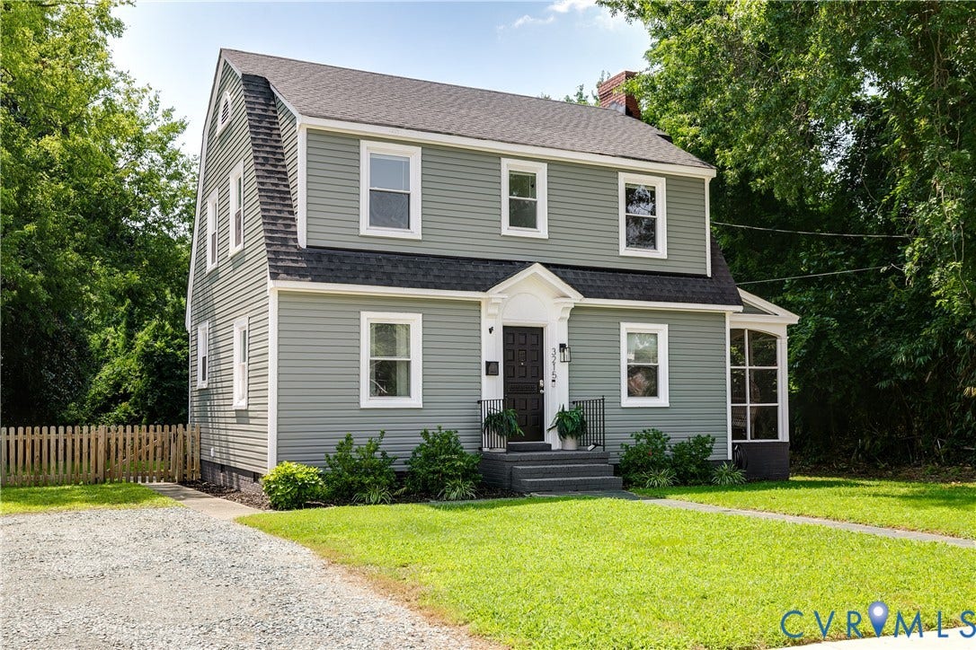 3215 Detroit Avenue, Richmond, VA 23222 Two-story residence with gray siding and white trim