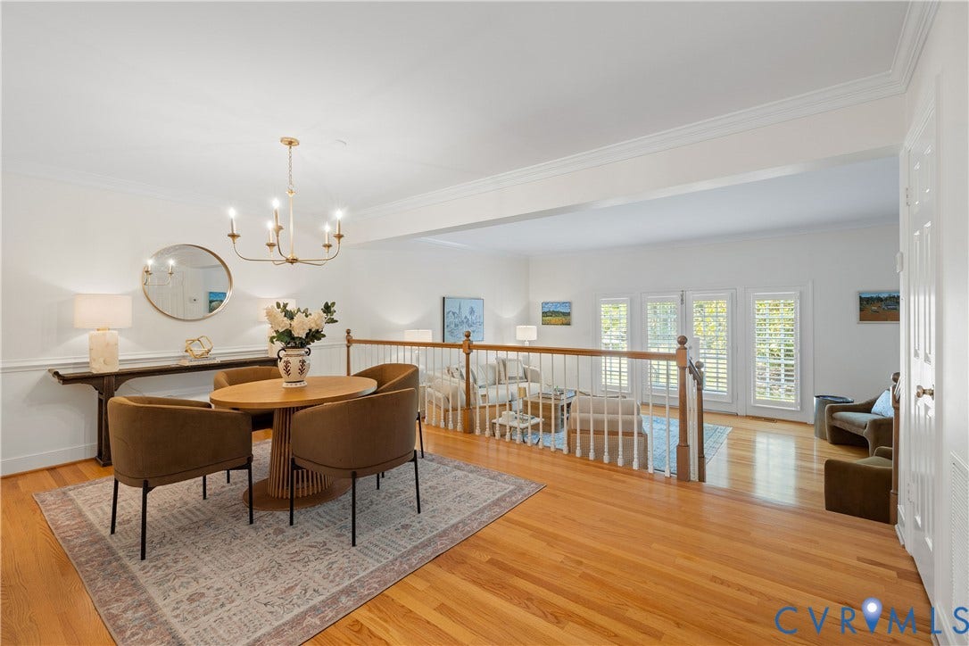 300 N Ridge Road, #97, Henrico, VA 23229 Spacious formal dining room overlooks the living room, creating seamless space to entertain.