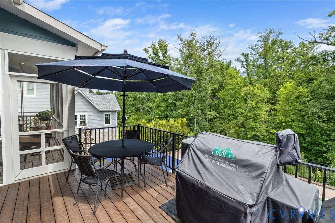 16212 Old Castle Road, Midlothian, VA 23112 Grilling Deck off Screen Porch with Trex Decking