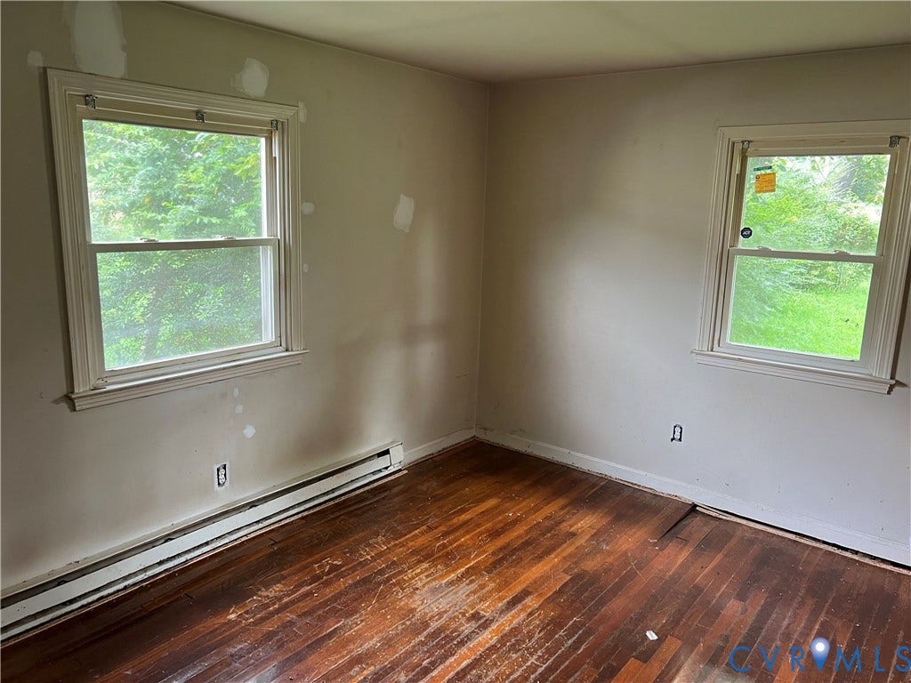 5429 Blueridge Avenue, Fulton, Richmond, VA 23231 Hardwood flooring, two windows, and baseboard heating