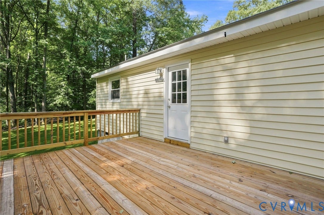 5660 Lakeside Loop, Powhatan, VA 23139 Rear deck- overlooking private backyard with seasonal views of lake.