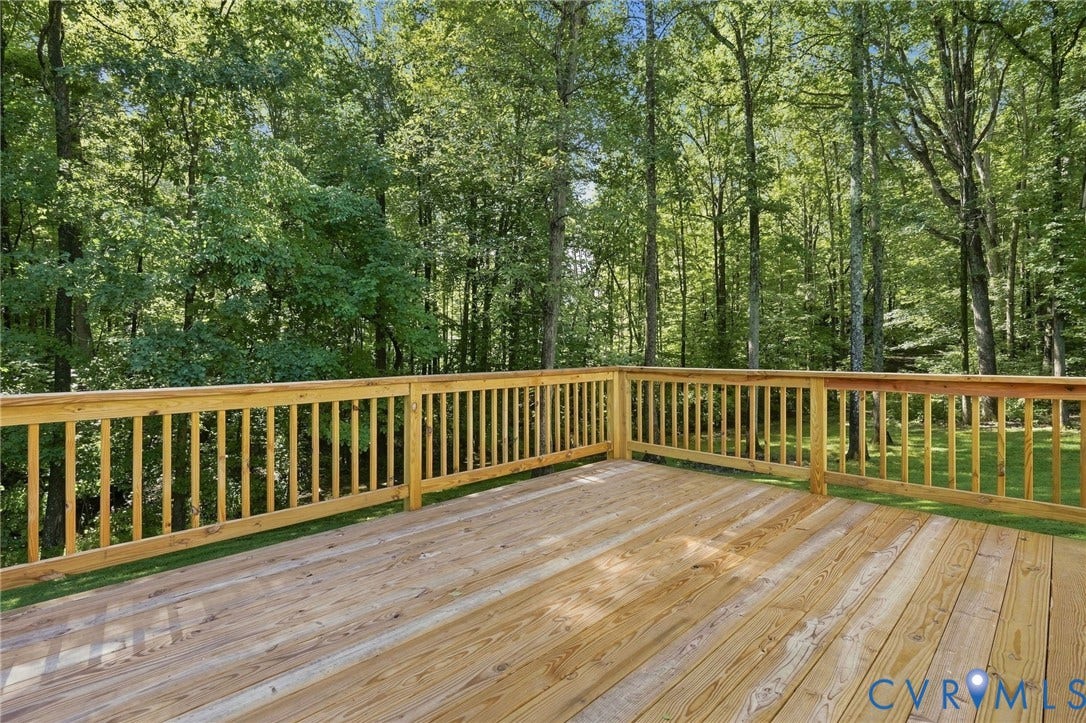 5660 Lakeside Loop, Powhatan, VA 23139 Rear deck- overlooking private backyard with seasonal views of lake.