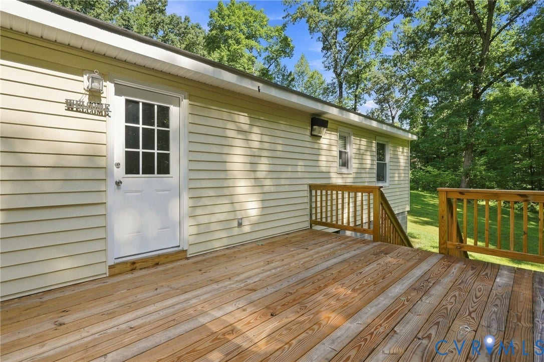 5660 Lakeside Loop, Powhatan, VA 23139 Rear deck- overlooking private backyard with seasonal views of lake.