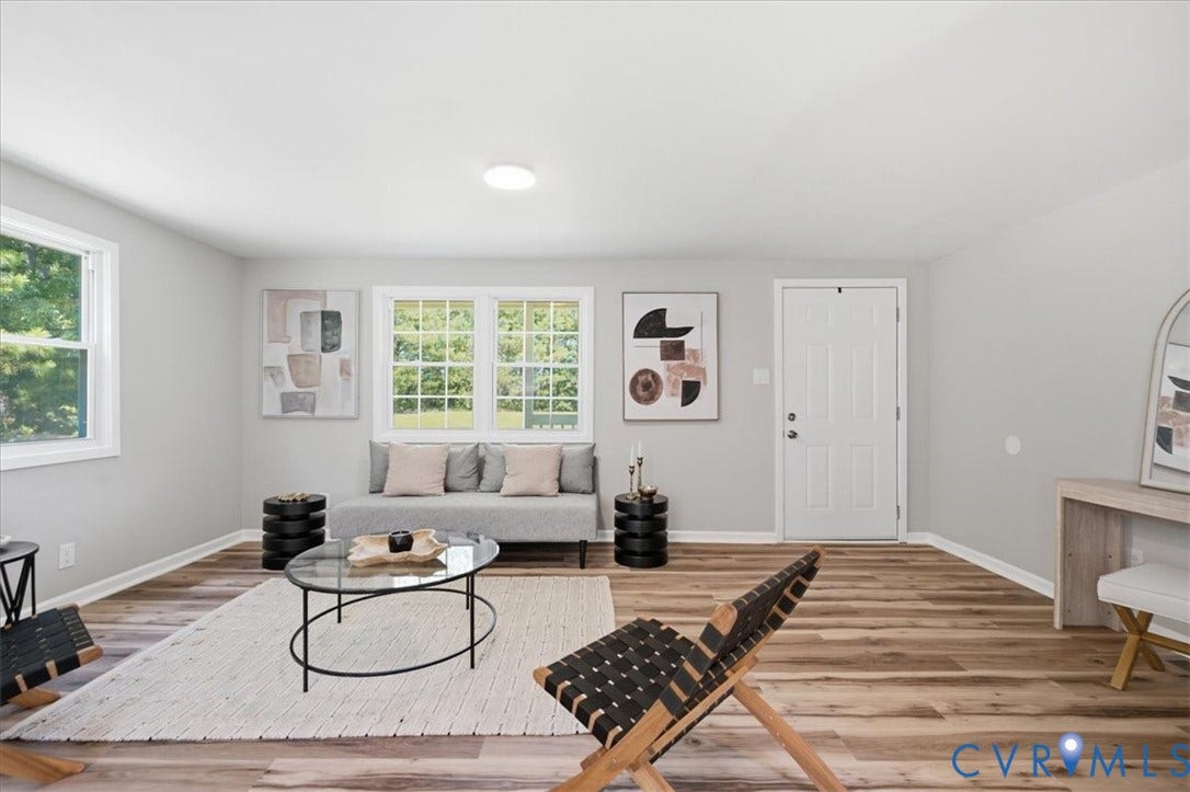 16111 Walkers Mill Road, Stony Creek, VA 23832 Light gray interior walls with wood-finish flooring