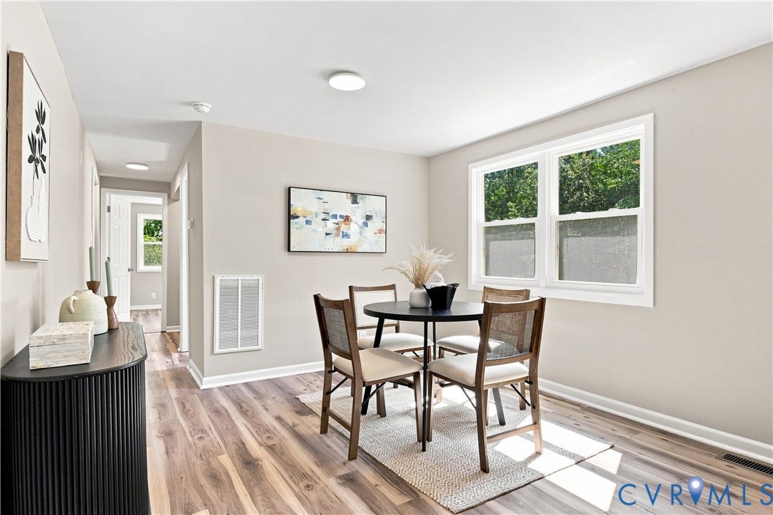 16111 Walkers Mill Road, Stony Creek, VA 23832 Recessed lighting, wood-finish flooring, and light-toned wall paint create a bright interior