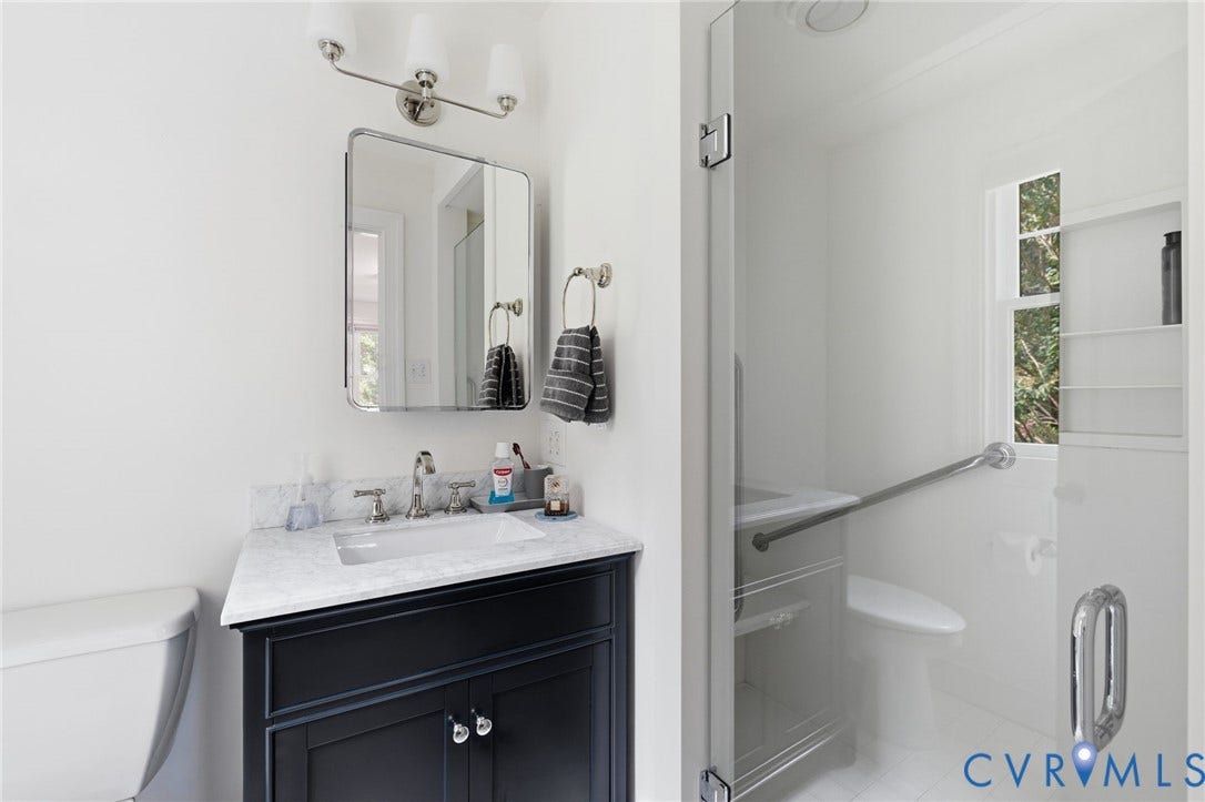 13531 W Salisbury Road, Salisbury, Midlothian, VA 23113 Vanity with a white countertop and undermount sink