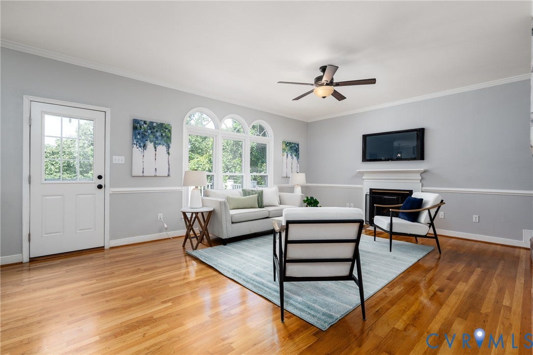 Hardwood-style flooring throughout