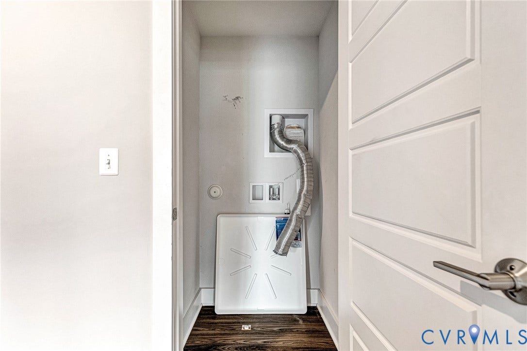 4347 Saunders Station Loop, #A, Glen Allen, VA 23233 Laundry closet with wood-finish flooring