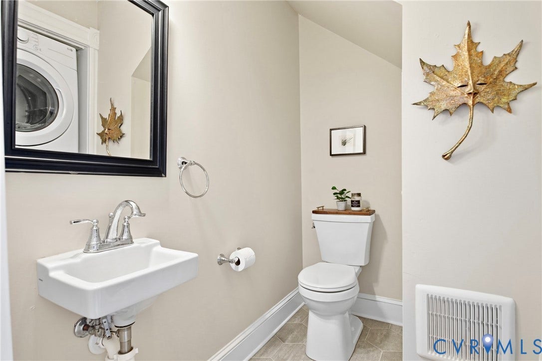 212 S Belmont Avenue, Carytown, Richmond, VA 23221 Half Bath / laundry on 1st floor