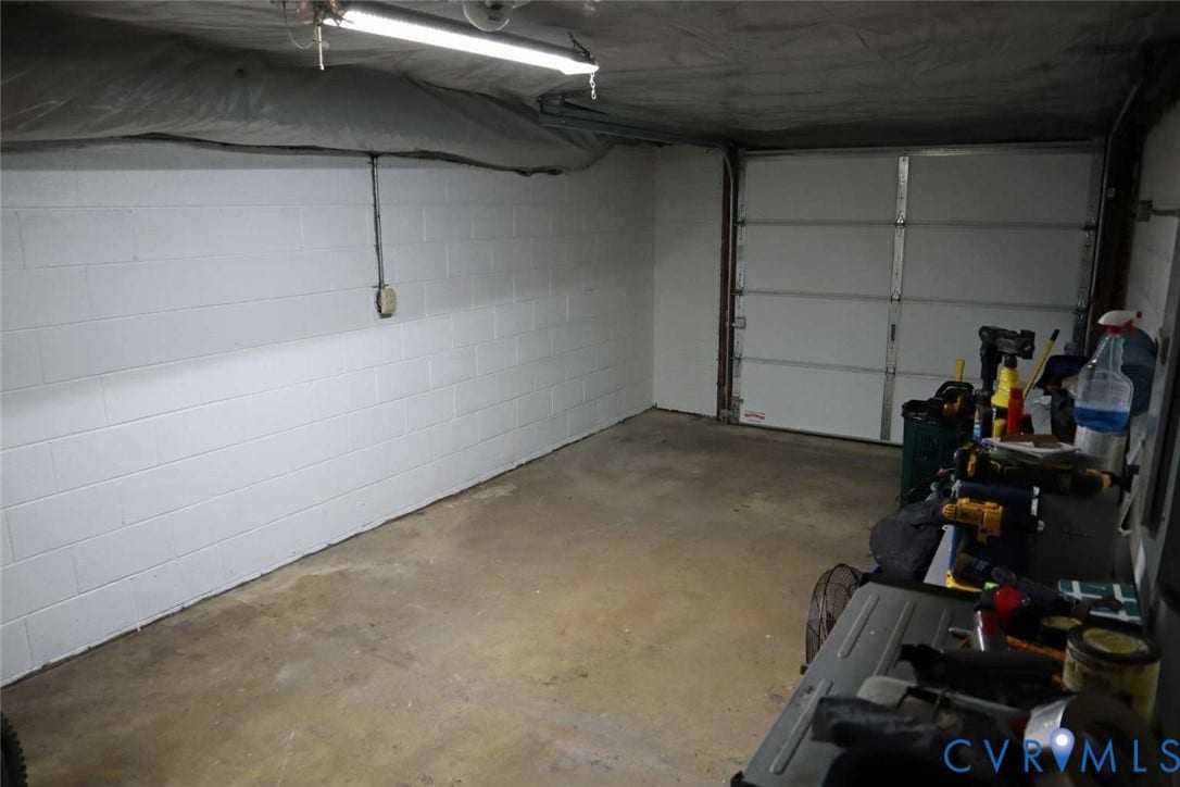 12853 Holly Lane, Manakin Sabot, VA 23103 White painted concrete block walls and a concrete floor
