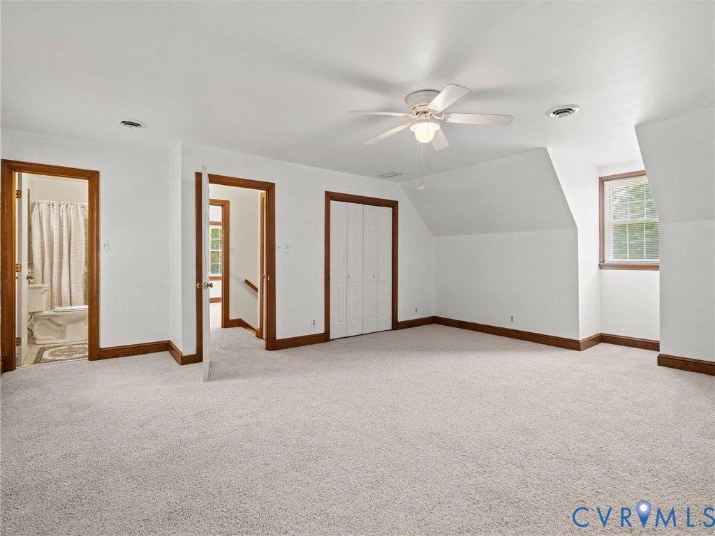 Bedroom 2 both with NEW carpet and walk in attic!