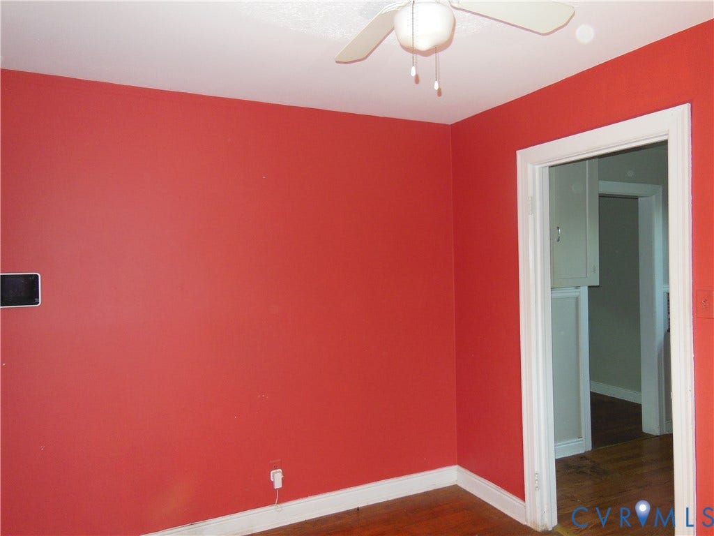 5307 Media Road, Richmond, VA 23225 Hardwood flooring, ceiling fan with integrated lighting, and white trim