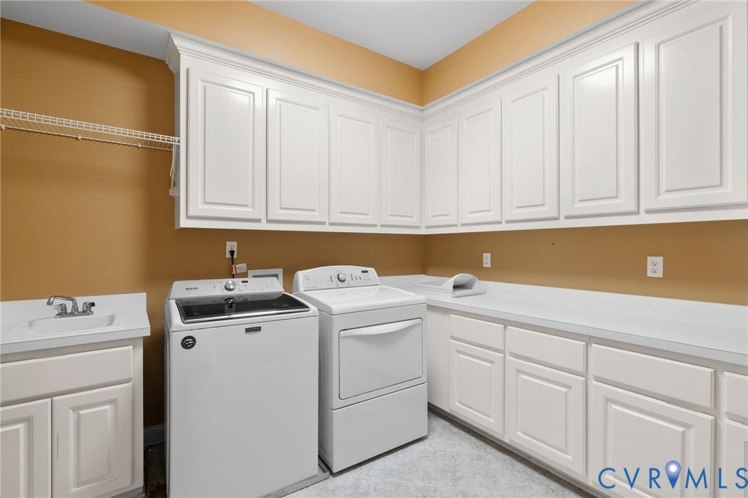 2365 Manakintown Ferry Road, Powhatan, VA 23113 White cabinetry, extensive counter space, utility sink, and wire shelving