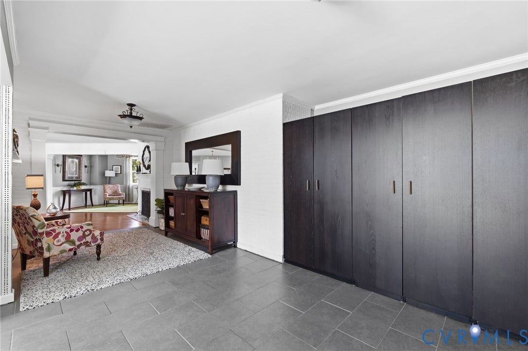 Custom Built-Ins Convey, Exposed Brick