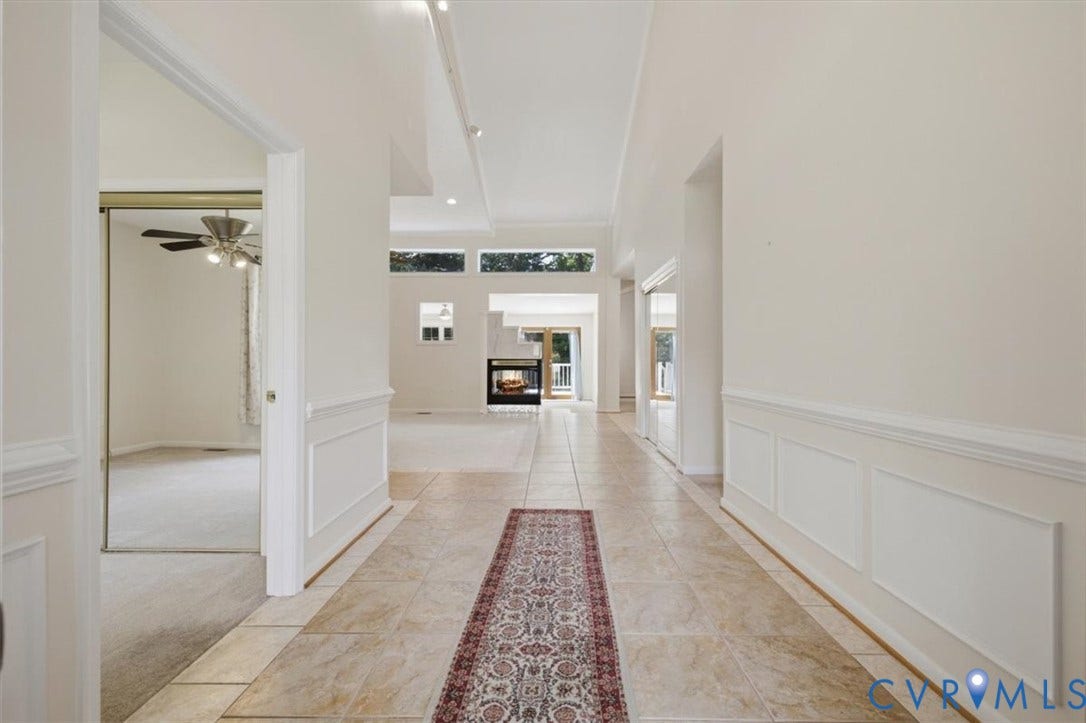 12600 Lilking Road, Chester, VA 23831 Tiled entryway featuring wainscoting and high ceilings