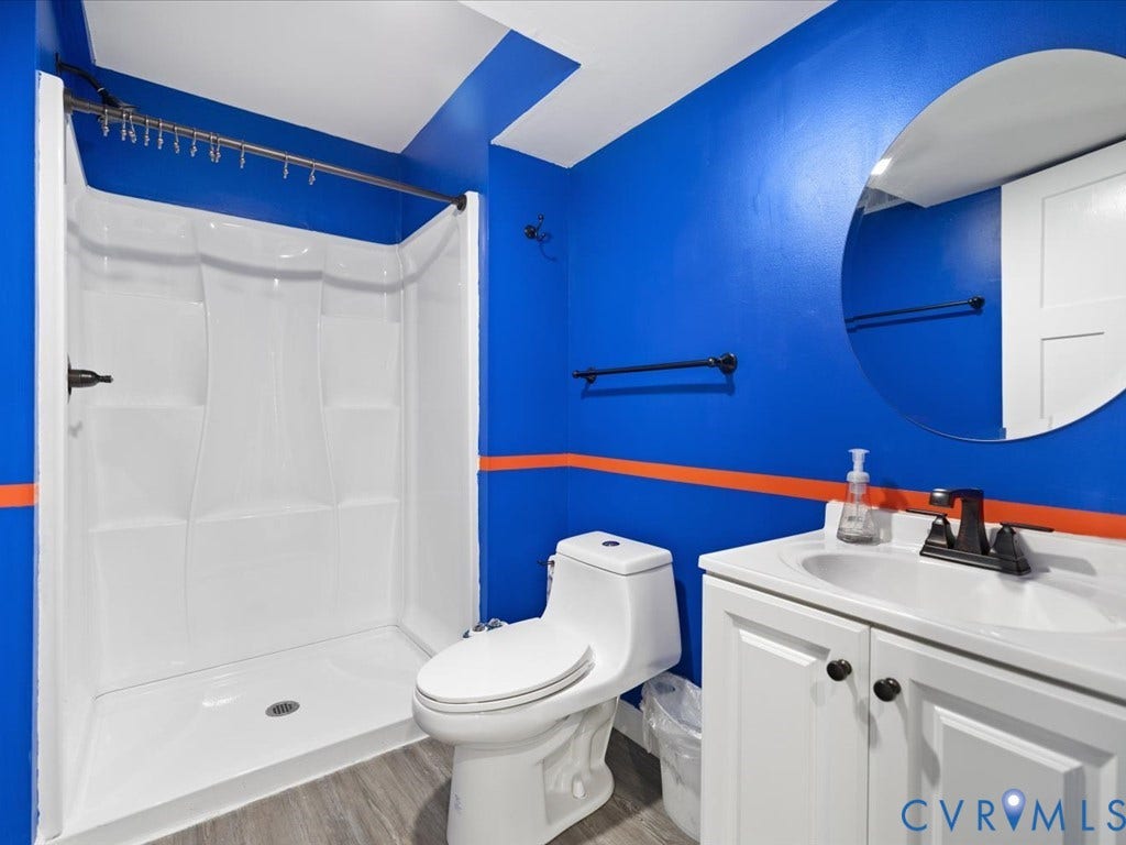 White shower enclosure