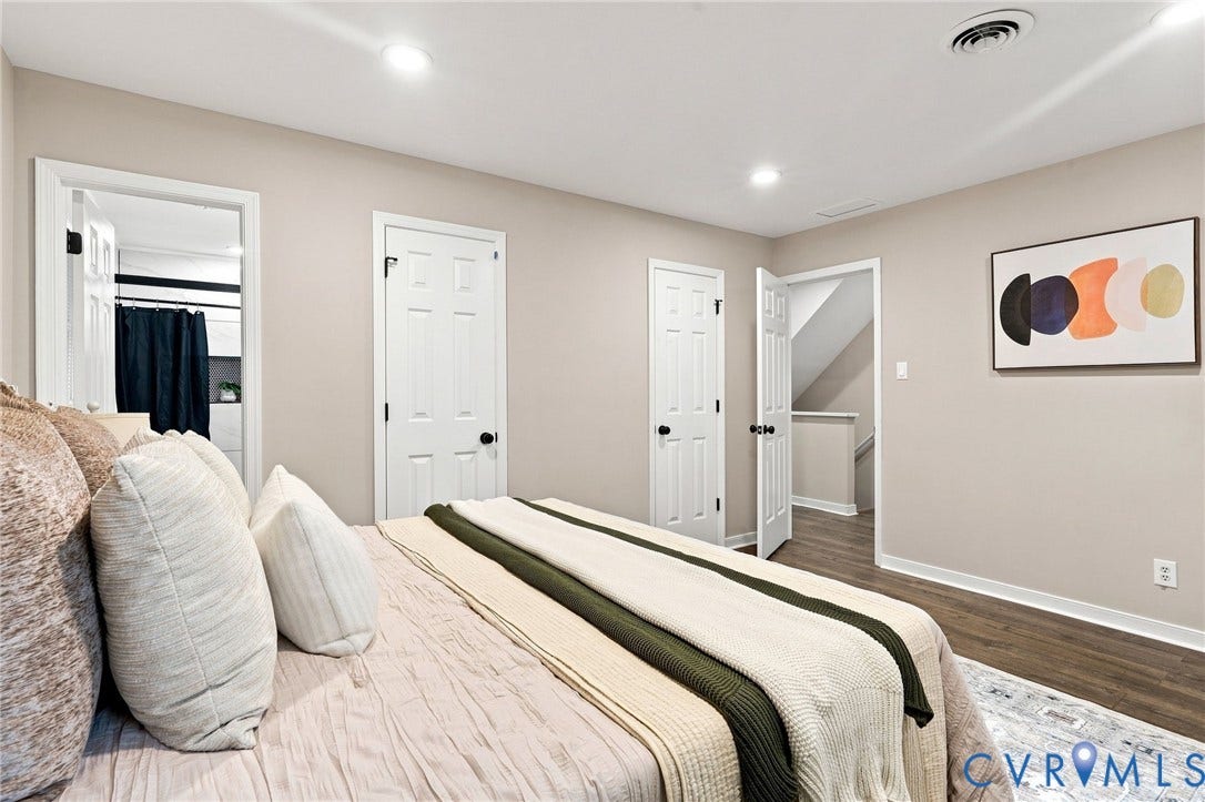 4106 Gloucestershire Street, North Chesterfield, VA 23236 Recessed lighting, wood-finish flooring, white paneled doors, and light neutral wall colors