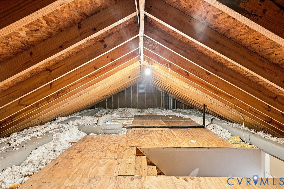 4106 Gloucestershire Street, North Chesterfield, VA 23236 Exposed wood rafters with integrated light fixture