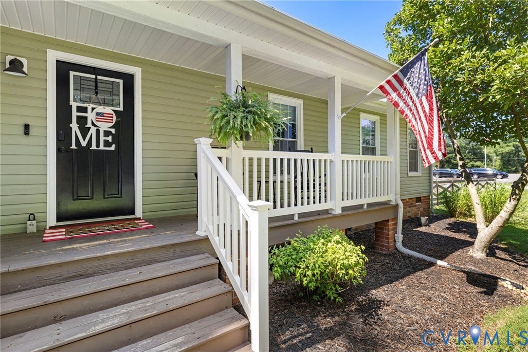 10744 Brookley Road, Glen Allen, VA 23060 Covered front porch with white railings and columns