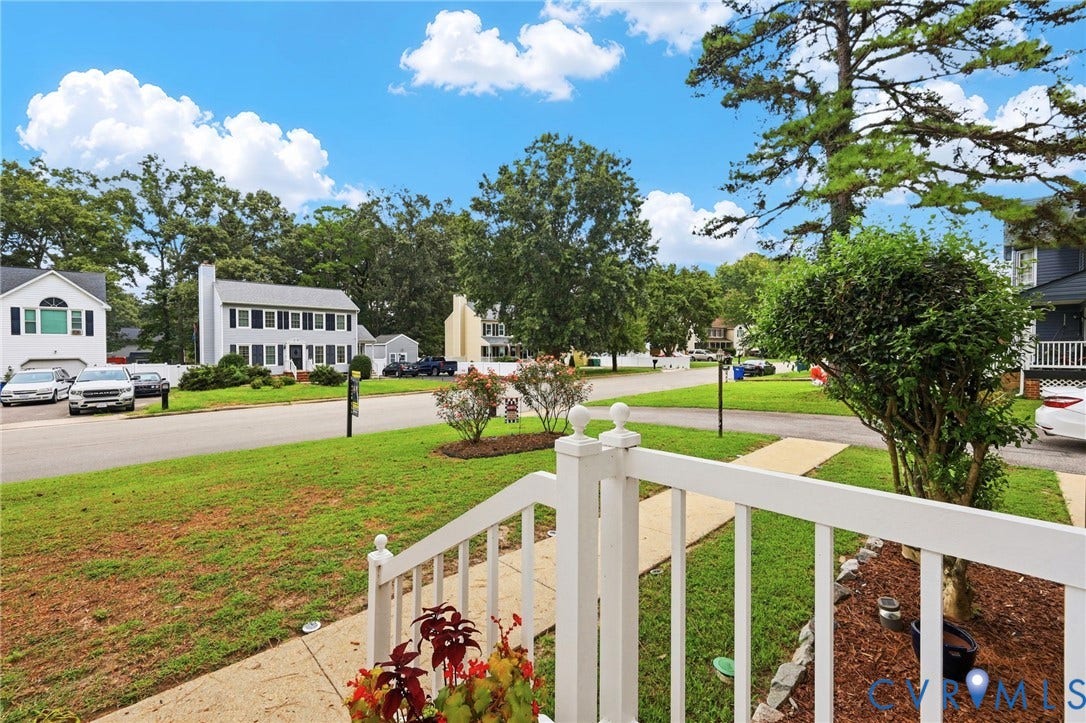 2807 Executive Drive, John Tyler Woods, Chesterfield, VA 23831 White railing with decorative finials