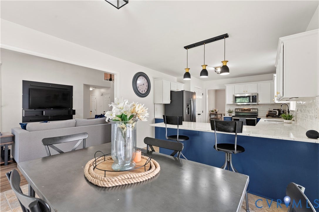 Morning room opens out to the family room.