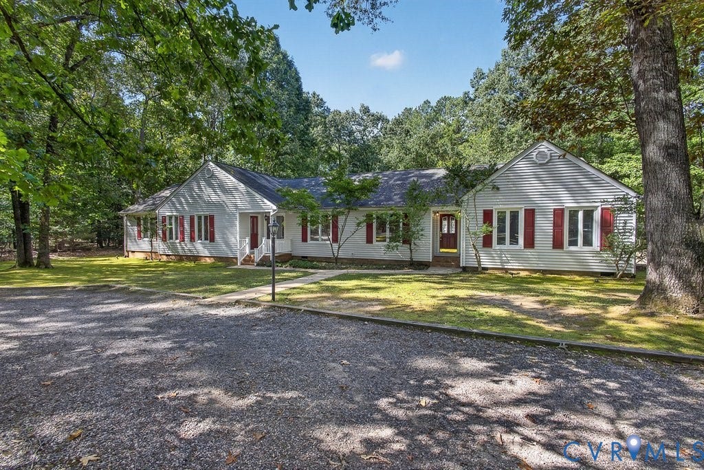1635 King William Woods Road, Powhatan, VA 23113 Exterior view, front of home
