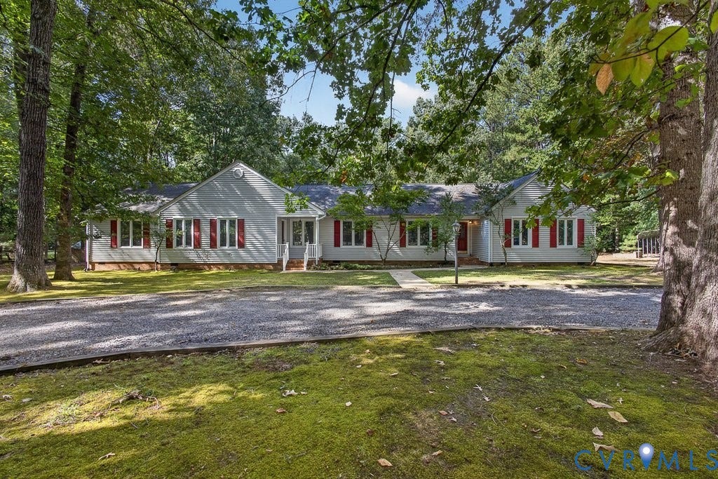 1635 King William Woods Road, Powhatan, VA 23113 Exterior view, front of home
