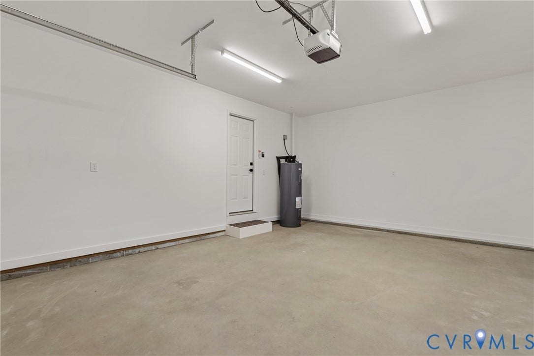 6465 Anderson Highway, Powhatan, VA 23139 Concrete flooring, painted walls, water heater, garage door opener, overhead lighting