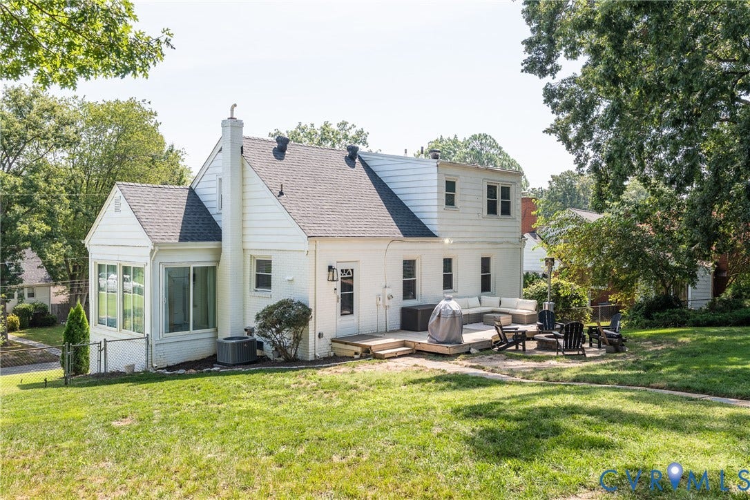 1204 Maywood Road, Beverly Hills, Henrico, VA 23229 Expansive rear deck and patio with multi-level design