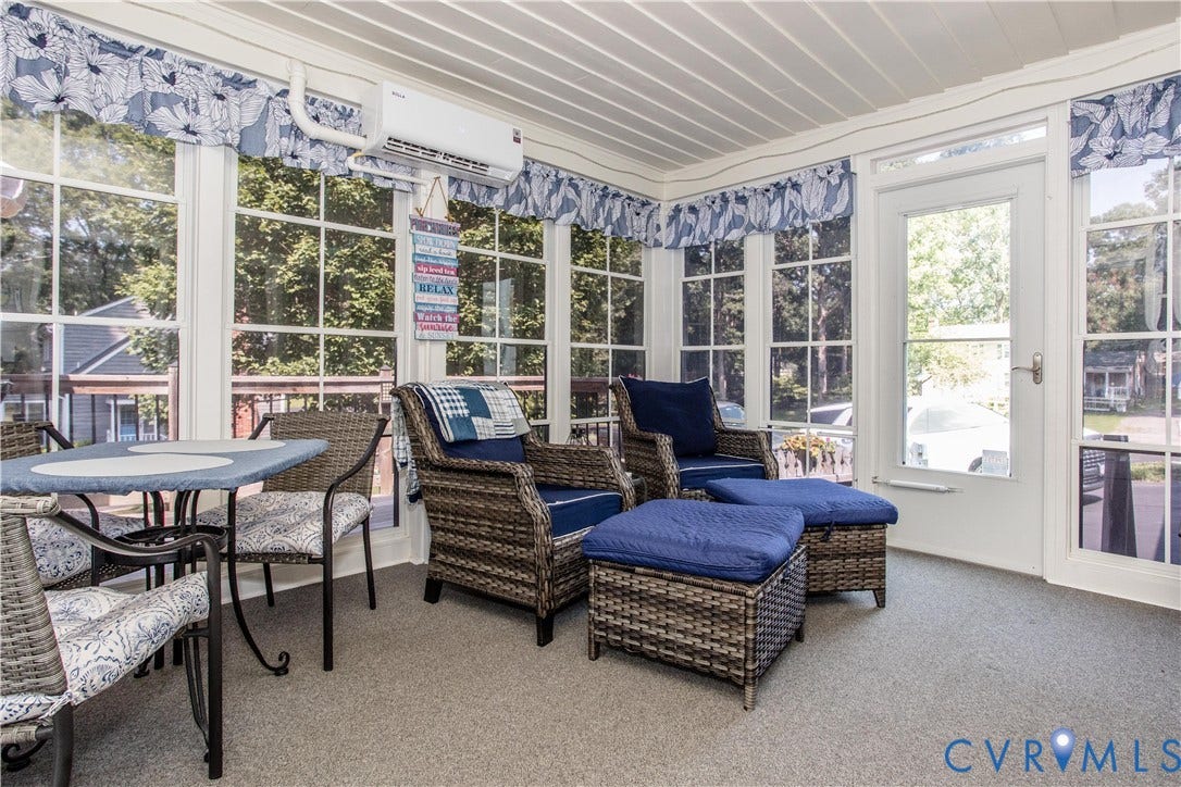 11500 Kralan Drive, Chester, VA 23831 Sun Room with slide up windows and mini-split