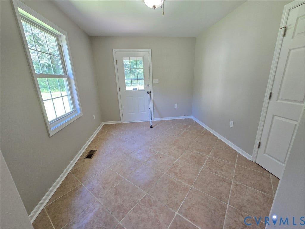 1019 Arizona Drive, Woodhaven, Richmond, VA 23224 Room behind kitchen with door that leads to the rear deck and yard
