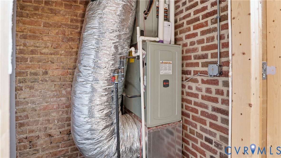 111 N 17th Street, Richmond, VA 23219 HVAC system with exposed brick wall