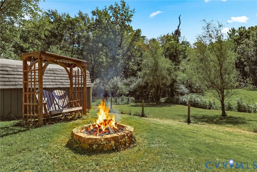 9925 S Wagstaff Circle, One Acre Lot, North Chesterfield, VA 23236 Firepit for fall s'mores!