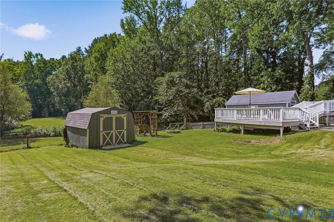 9925 S Wagstaff Circle, One Acre Lot, North Chesterfield, VA 23236 Shed with new roof and ramp
