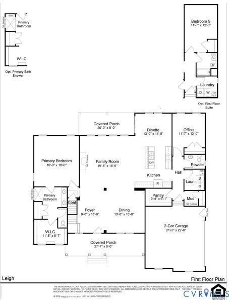 3120 Lake Stone (lot 22) Terrace, Maple Grove, Powhatan, VA 23139 This home has the guest suite (bed 5) option with full bath on the hall with the laundry and mudroom