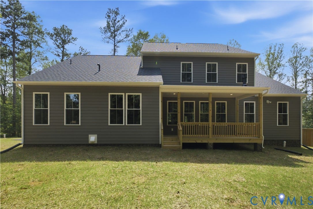 3120 Lake Stone (lot 22) Terrace, Maple Grove, Powhatan, VA 23139 Rear view, photo of the for-sale home
