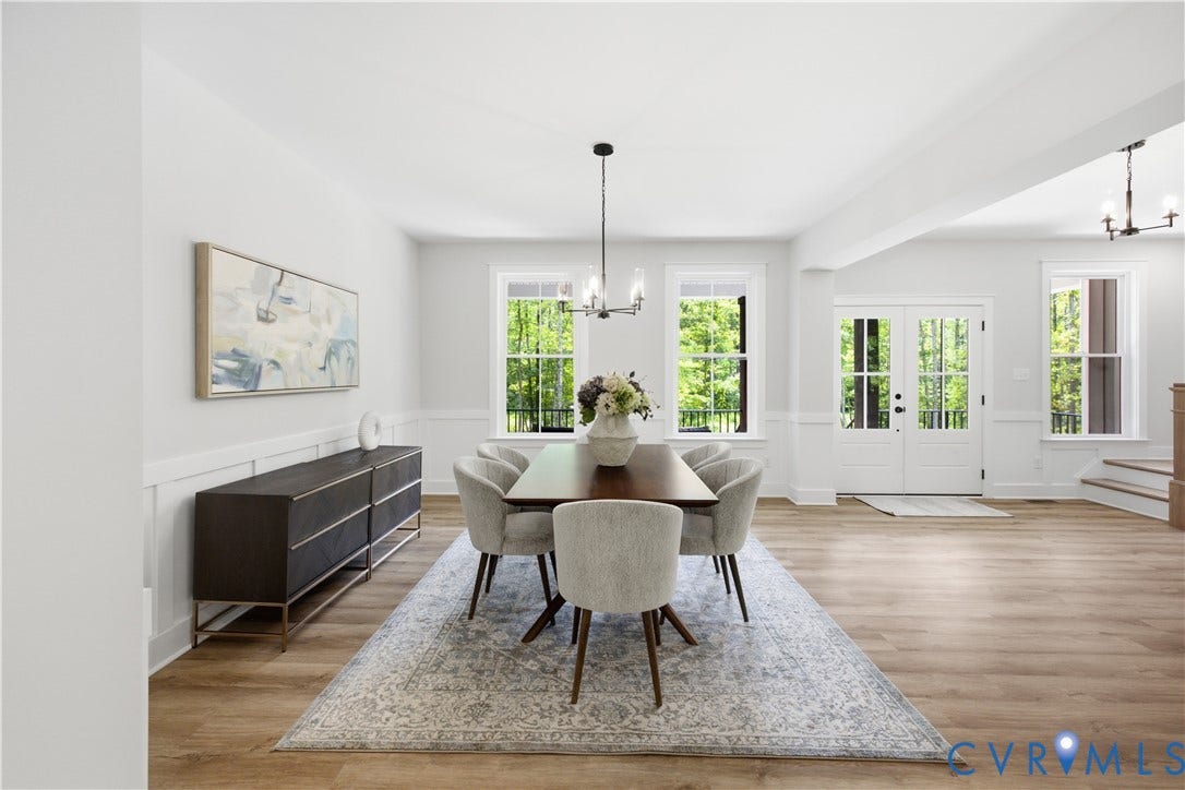 3120 Lake Stone (lot 22) Terrace, Maple Grove, Powhatan, VA 23139 View to entry. Photo of for-sale home, staged.