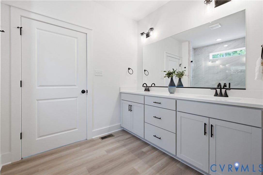 Dual Vanities. Photos of the for-sale home.