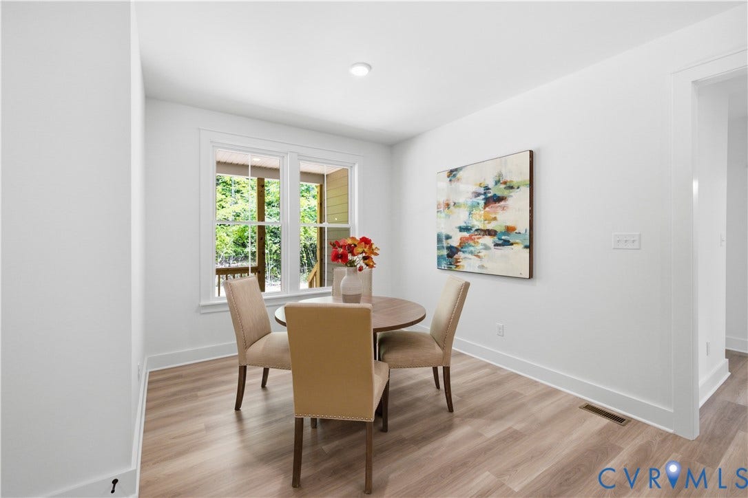 Near kitchen, Photos of the for-sale home, staged.