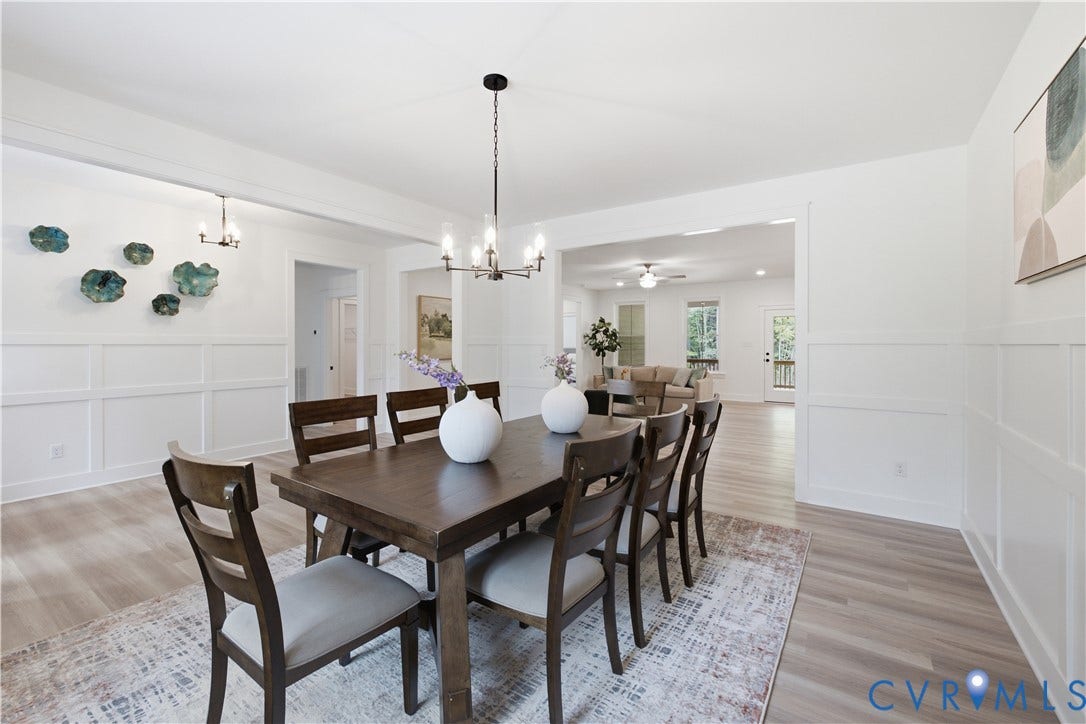 Views to Family Room. Photo of home for sale, staged.